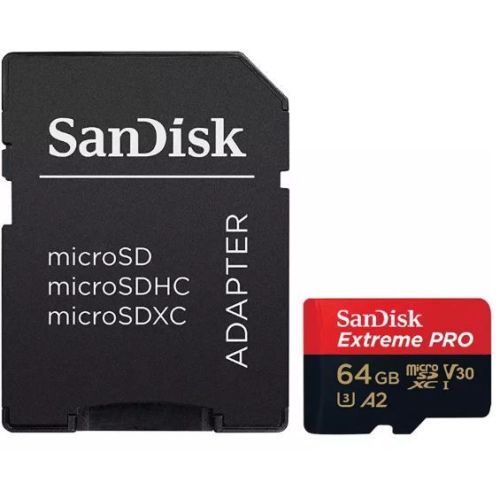 Sandisk Extreme Pro MicroSDXC 64GB UHS-1 Memory Card With Adapter - 170MB/S