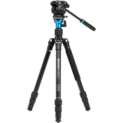 BENRO A1883FS2PRO AERO 2 PRO ALUMINUM TRAVEL VIDEO TRIPOD WITH FLIP LOCKS