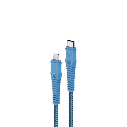 MOMAX TOUGH-LINK LIGHTNING TO TYPE-C 2X STRAIN RELIEF CABLE1.2M-BLUE