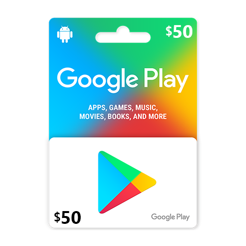 GOOGLE PLAY CARDS $50 USA ACCOUNT (instant SMS delivery)