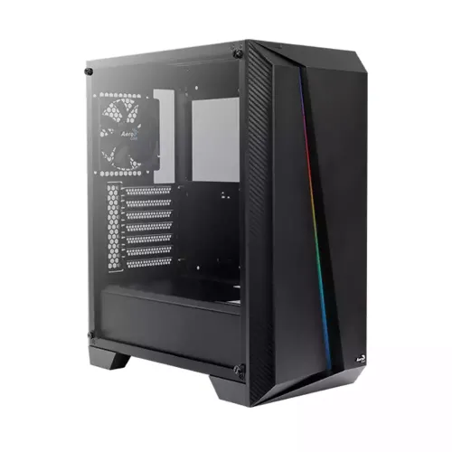 Aerocool Cylon Pro Tempered Glass Rgb Mid Tower Case - Black