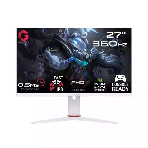 Gameon Goa27fhd360ips Artic Pro Series 27" Fhd, 360hz, Mprt 0.5ms, Hdmi 2.1, Fast Ips Gaming Monitor (Support Ps5) - White