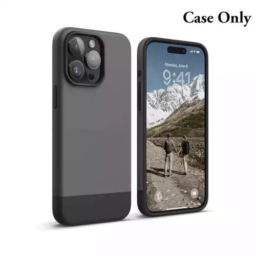 Elago Magsafe Glide Case For Iphone 15 Pro - Top: Dark Grey/bottom: Black