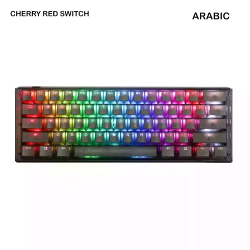 Ducky One 3 Mini Aura Black Hot-swap Rgb  Mechanical Keyboard Cherry Red Switch - English/arabic