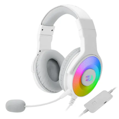 Redragon H350 Pandora 2 Rgb Usb Wired + 3.5mm Gaming Headset - White