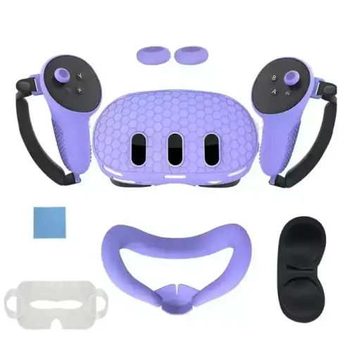 Silicone Kit For Meta Quest 3 with PP bag - Purple