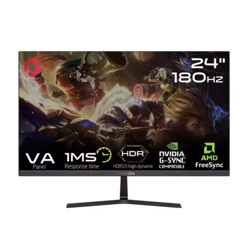 Gameon Gops24180va 24" Fhd, 180hz, 1 Ms , Hdmi 2.0 Gaming Monitor (Adaptive Sync And G-sync Compatible)