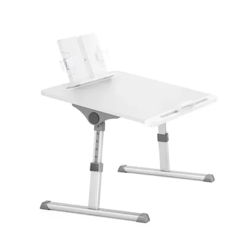 Multifunctional Adjustable Study Computer Desk Portable Foldable Aluminum Alloy Laptop Table For Bed Id-24b - White