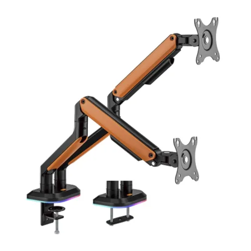 Lumi Elemental Gaming Monitor Arm For Dual Monitors With Rgb Lighting Ldt63-c024gl