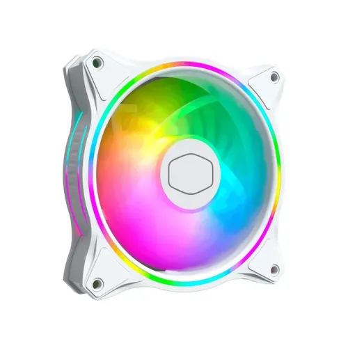 Cooler Master MFL-B2DW-18NPA-R1 FN1416 MasterFan MF120 Halo White Edition PC Case Fan with RGB