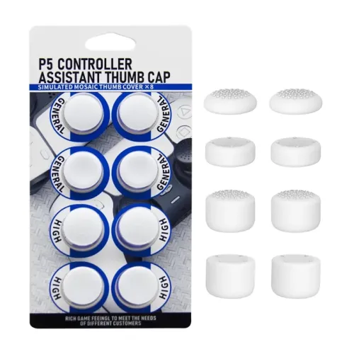 Ps5 Controller Assistant Thumb Cap 8pack - White