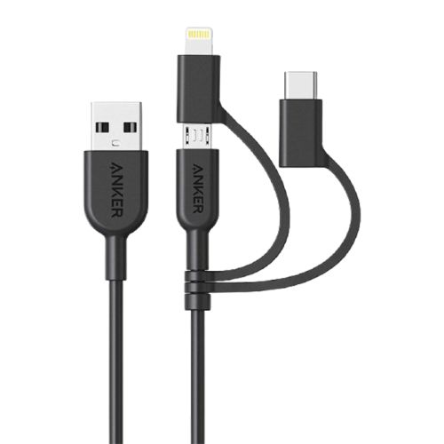 Anker PowerLine II 3 in 1(0.9m) - Black