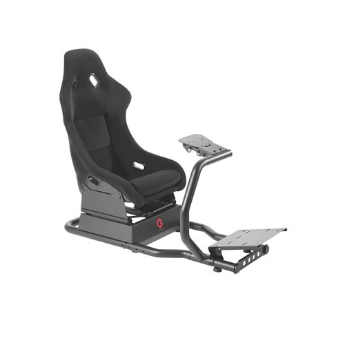 Gameon Pro Racing Simulator Cockpit With Gear Shifter Mount - Black