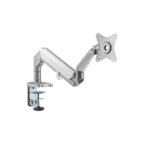 Gadgeton Premium Single Monitor Arm, Stand And Mount 17” - 32” - Silver