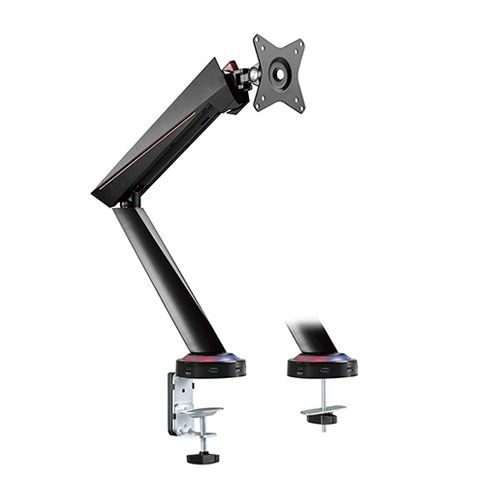 Twisted Minds RGB Counterbalance Single Monitor Arm With USB/Audio/Mic Ports (LDT39-C012U) 17-32"