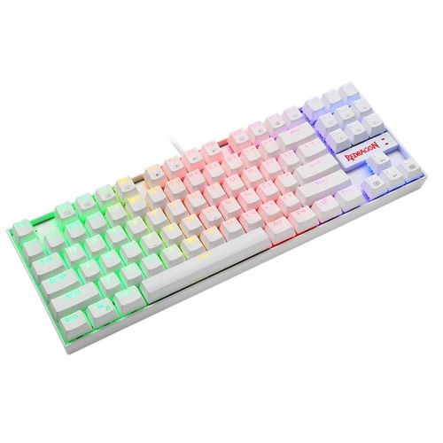 Redragon Kumara RGB  Mechanical Gaming Keyboard, Blue Switches - White