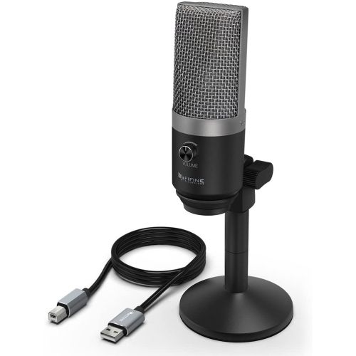 Fifine PC USB Microphone K670 For Mac and Windows Computers - Silver