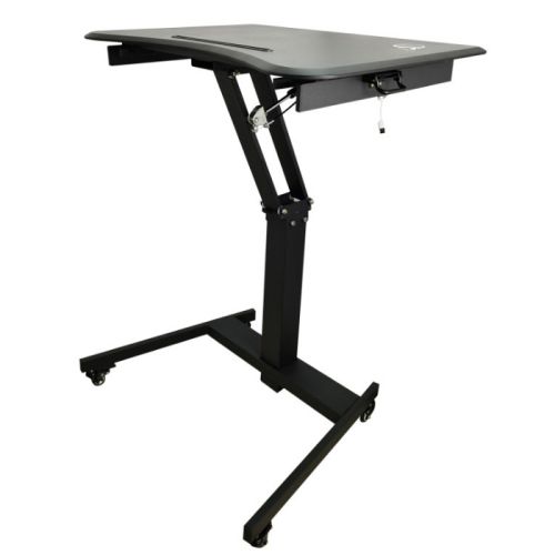 Adjustable Laptop Desk and Workstation Built in Wireless Charger - Black