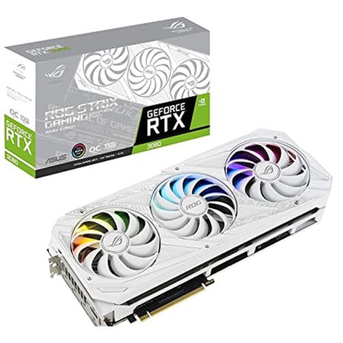 ASUS ROG Strix RTX 3080 V2 10GB LHR OC Edition Graphics Card - White