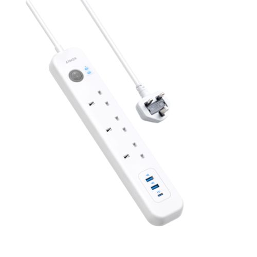 Anker PowerExtend USB-C 6-IN-1 PowerStrip - White