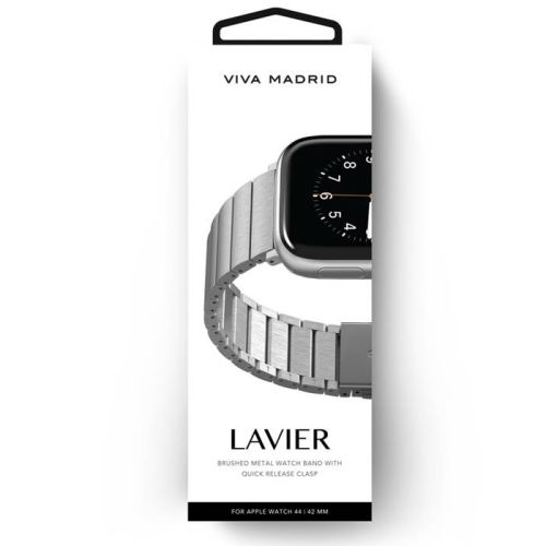 Viva Madrid Lavier Metal Watch Strap For Apple Watch 42/44/45MM - Silver