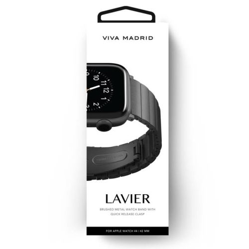 Viva Madrid Lavier Metal Watch Strap For Apple Watch 42/44/45MM - Black