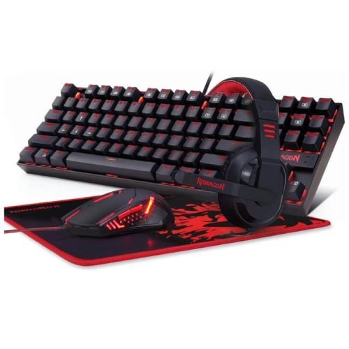 Redragon GAMING ESSENTIALS K552-BB 4 in 1 Mechanical Gaming Combo - Black