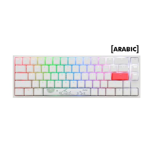 Ducky One 2 SF Gaming Keyboard - White - Arabic Layout