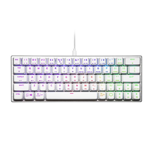 Cooler Master SK620 60% Mechanical Keyboard with Red Switches (Silver White)