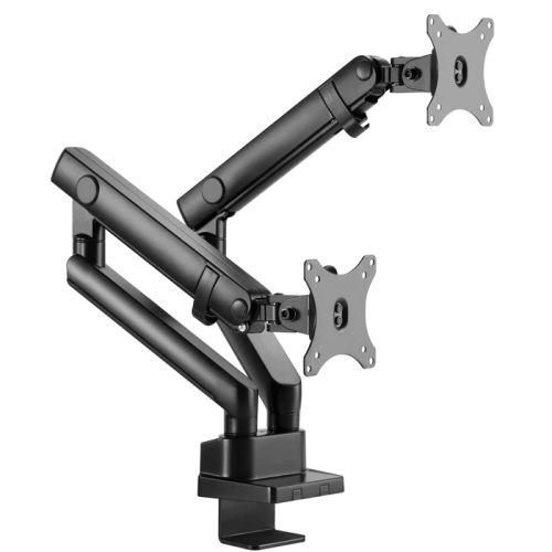 Twisted Minds Dual Monitors Aluminum Slim Spring-Assited Monitor Arm-Black - TM-20-C012P