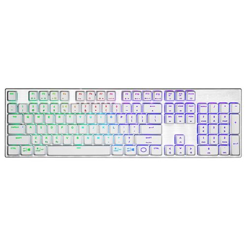 Cooler Master Sk653 Full-sized Wireless Mechanical Keyboard With Low Profile Switchs (White) - Blue Switch