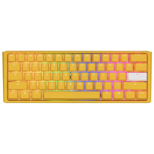 Ducky One 3 Mini 60% Hotswap RGB Double Shot PBT QUACK Mechanical Keyboard - Yellow (Cherry RGB Red)