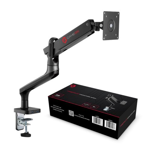 GAMEON GO-2137 Premium Aluminum Spring-Assisted Single Monitor Arm - Space Grey