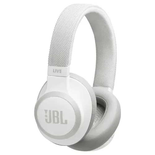 JBL Live 650BTNC Wireless Over-Ear Noise-Cancelling Headphones - White