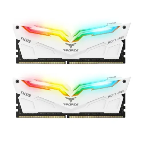 TEAMGROUP T-Force Night Hawk RGB CL16 3200MHz 16GB Kit (2 x 8GB) Memory - White