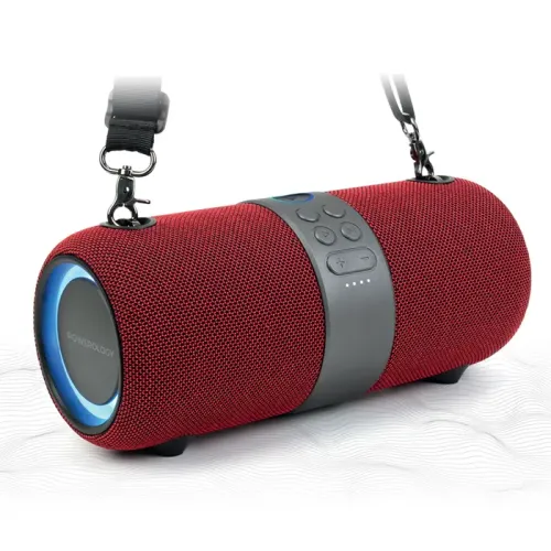 Powerology Cypher Portable Stereo Speaker - Red