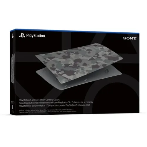 Sony: PS5 Console Cover ( Digital Edition) - Gray Camouflage