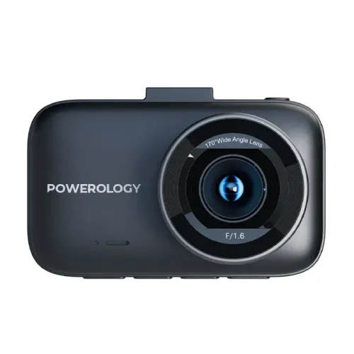 Powerology Dash Camera Ultra with High Utility Built-In Sensors 4K - Black