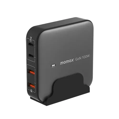 Momax ONEPLUG 100W 4 Port GaN Desktop Charger - Space Grey