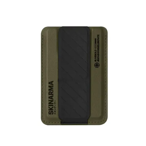 SkinArma Kado Mag-Charge Card Holder With Grip Stand - Green/Black