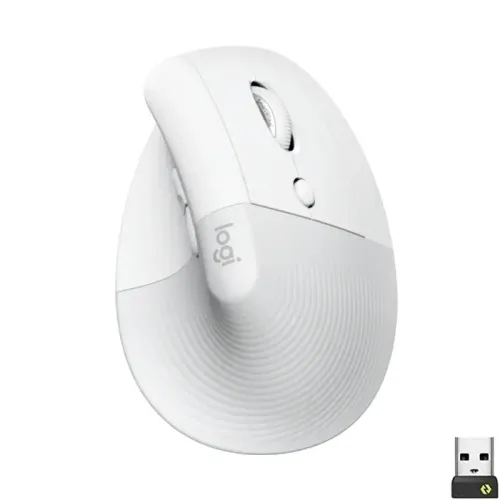 Logitech Lift Vertical Ergonomic Mouse - Off White