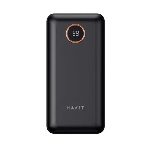 Havit PB75 Power Bank With Cable 20000mAh - Black