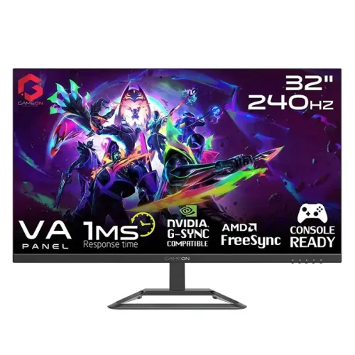 GAMEON GOP32FHD240VA 32" FHD, 240Hz, 1ms (1920x1080) Flat VA Gaming Monitor - Black -  (HDMI 2.1)