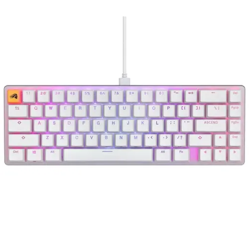 Glorious GMMK V2 65% Pre-Built Modular Mechanical Keyboard - White ANSI  (Arabic)