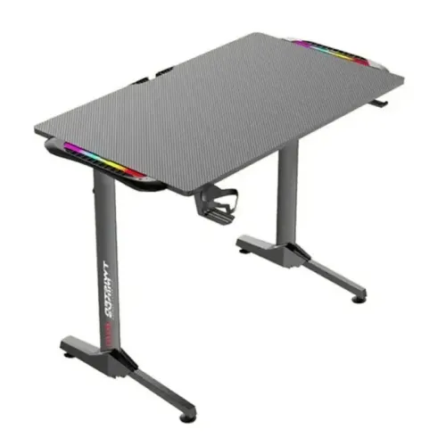 Twisted Minds T Shaped Carbon Fiber Texture RGB Gaming Desk - (Dimension:110 cm x 60 cm x 75 cm)