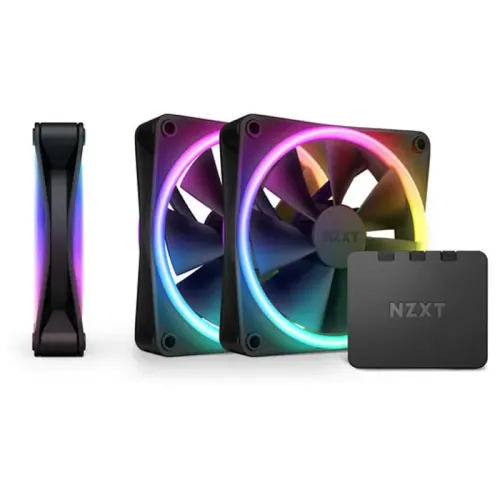 NZXT F120 RGB DUO 120mm Triple pack Case Fan - Black