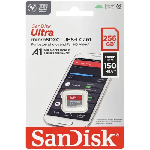 SanDisk 256GB Ultra microSDXC UHS-I Memory Card - 150MB/s - SDSQUAC-256G-GN6MN