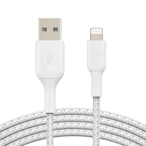 Belkin Premium Braided Lightning To Usb-a Cable - White