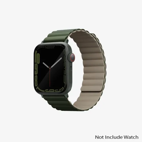 Uniq Revix Reversible Magnetic For Apple Watch Strap 42/44/45mm Pine (Green/Taupe)