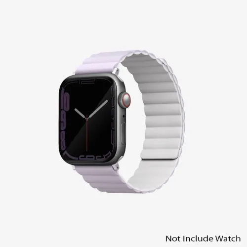 Uniq Revix Reversible Magnetic Apple Watch Strap 45/44/42mm - Lilac (Lilac/white)